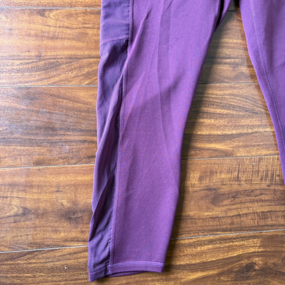 Fabletics‎ Powerhold High Waisted Mesh Pocket Leggings Purple Womens Large L - Picture 2 of 11